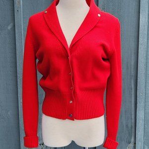 Olsen Europe Red Women's 100% Sweater Made In Italy Size US 6